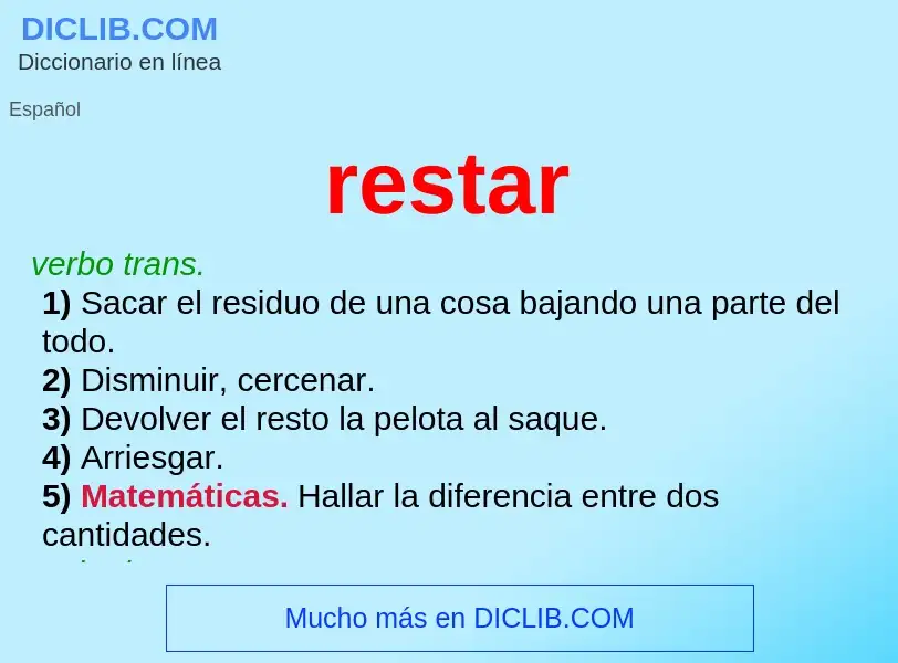 What is restar - definition