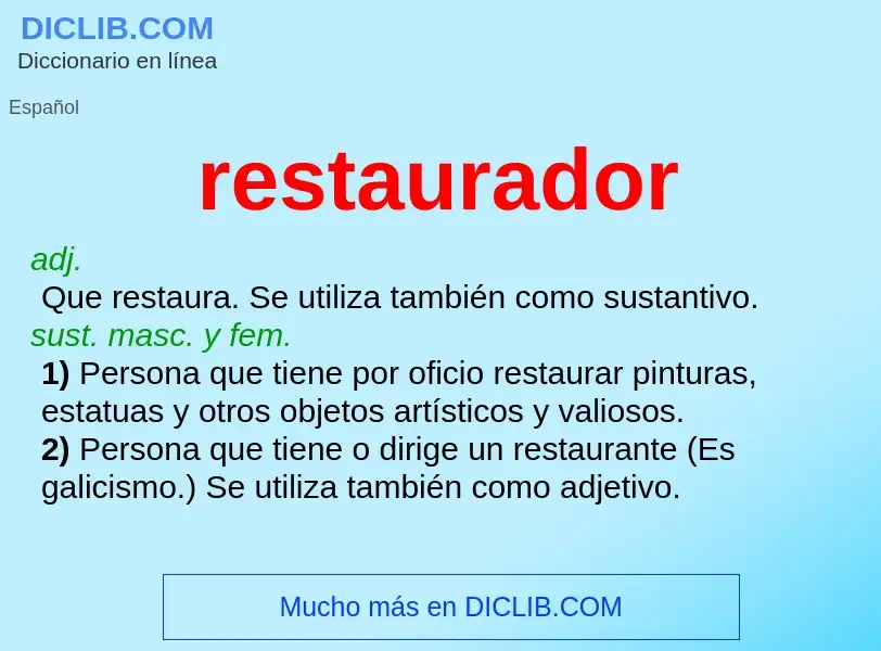 What is restaurador - definition