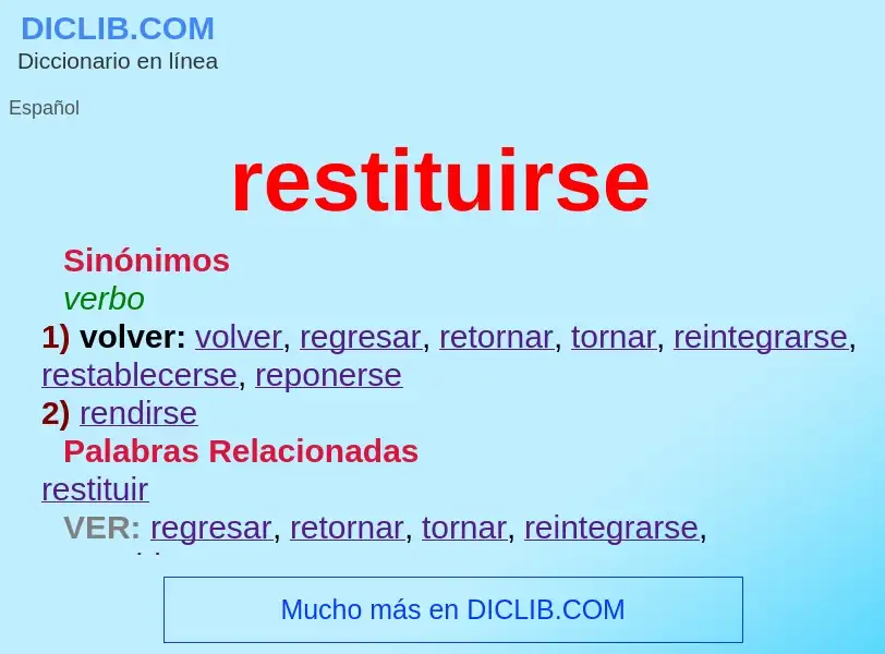 Wat is restituirse - definition