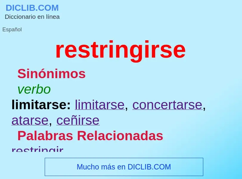 Wat is restringirse - definition