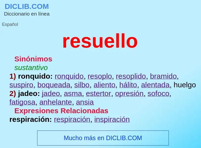 Wat is resuello - definition