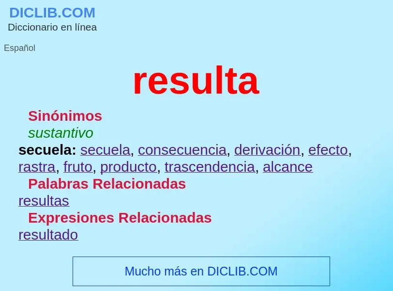 ¿Qué es resulta? - significado y definición