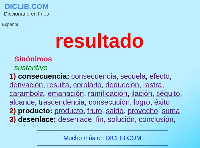 Wat is resultado - definition