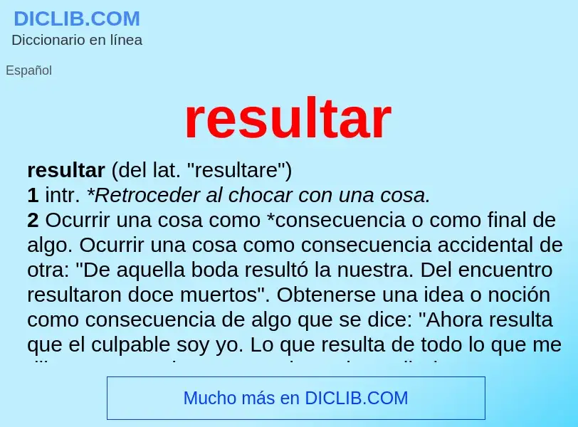 What is resultar - definition