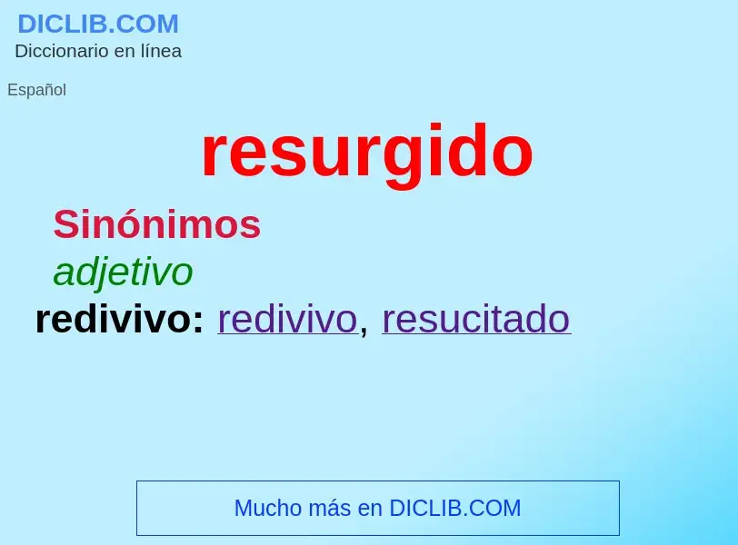 O que é resurgido - definição, significado, conceito