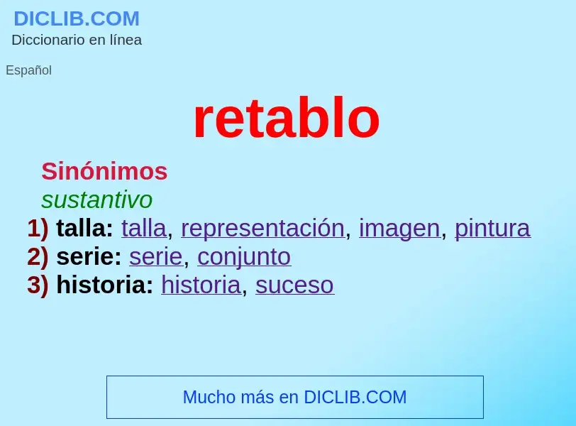 What is retablo - meaning and definition