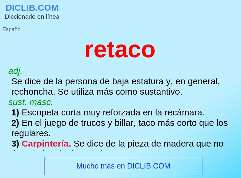 Wat is retaco - definition