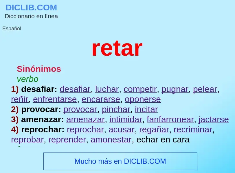 What is retar - definition