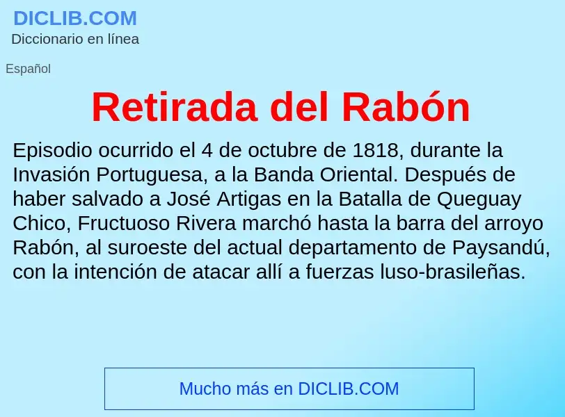 What is Retirada del Rabón - meaning and definition