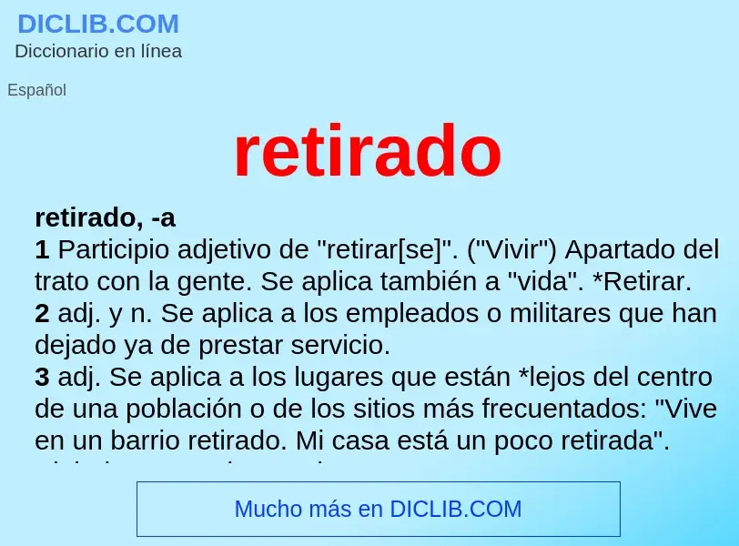 Wat is retirado - definition