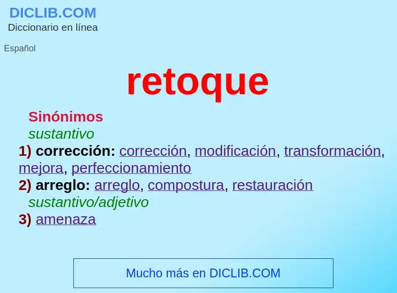 Wat is retoque - definition