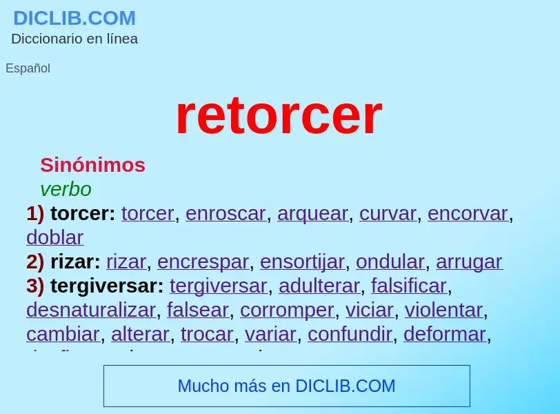 What is retorcer - definition