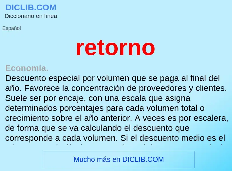 O que é retorno - definição, significado, conceito