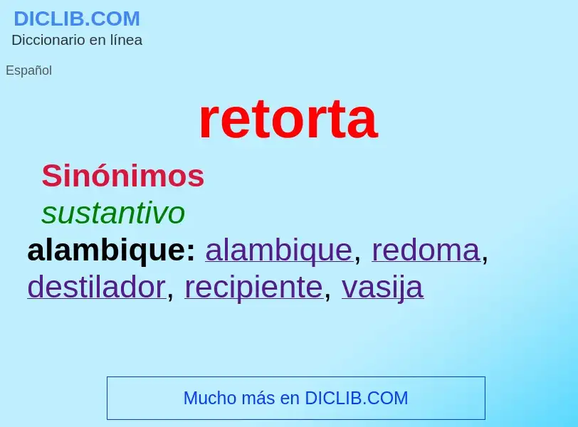 What is retorta - meaning and definition