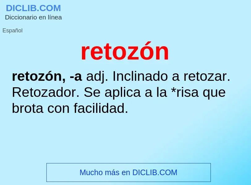 ¿Qué es retozón? - significado y definición