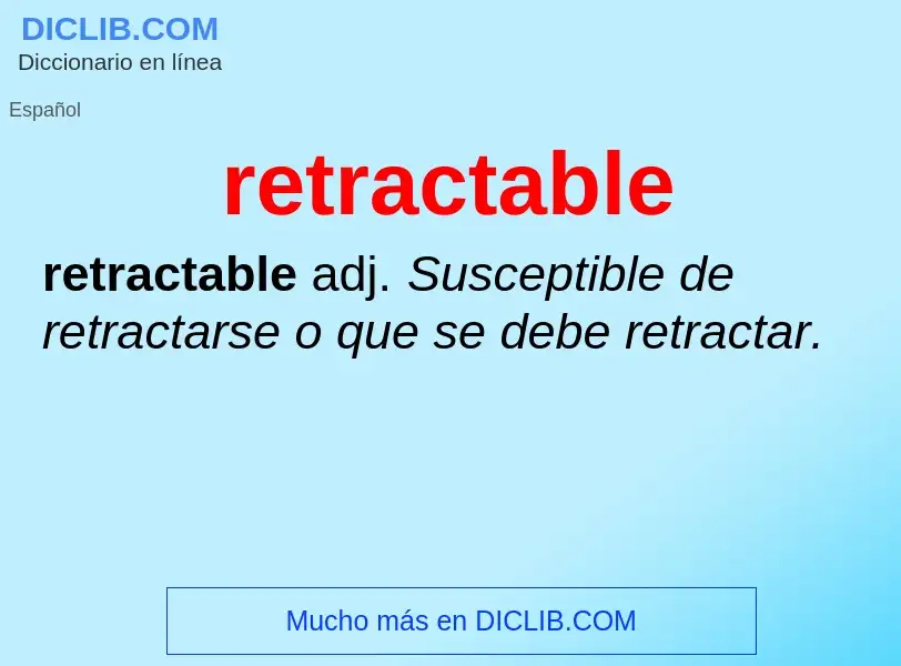 Что такое retractable - определение