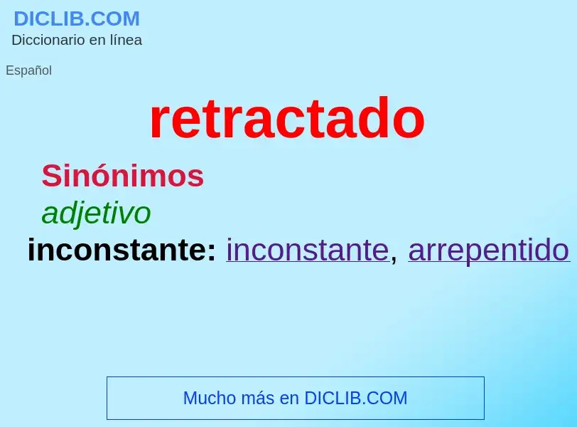 O que é retractado - definição, significado, conceito