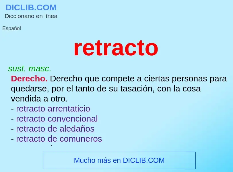 Wat is retracto - definition