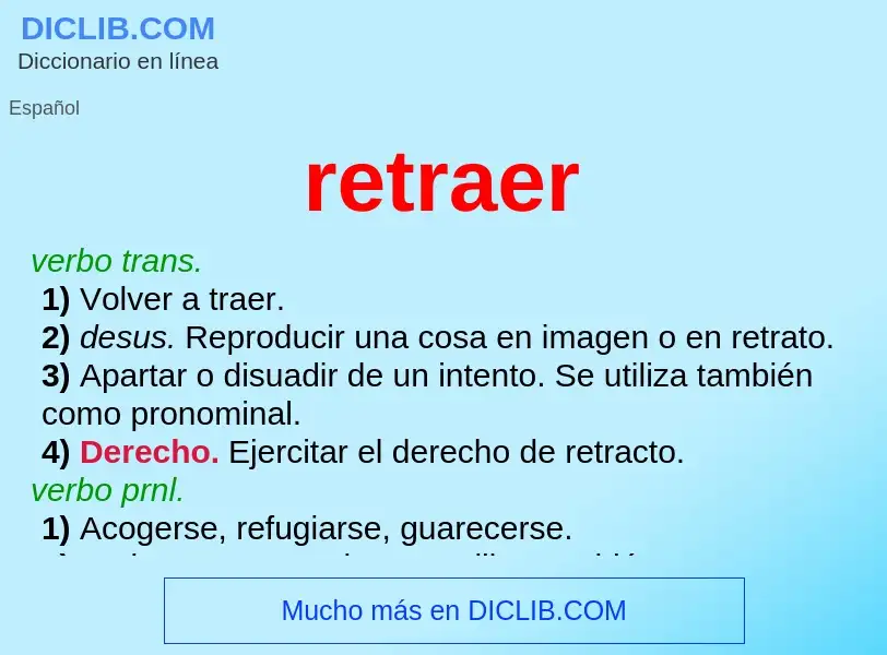 O que é retraer - definição, significado, conceito