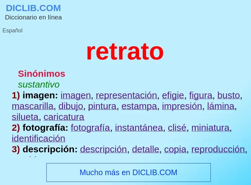 What is retrato - meaning and definition