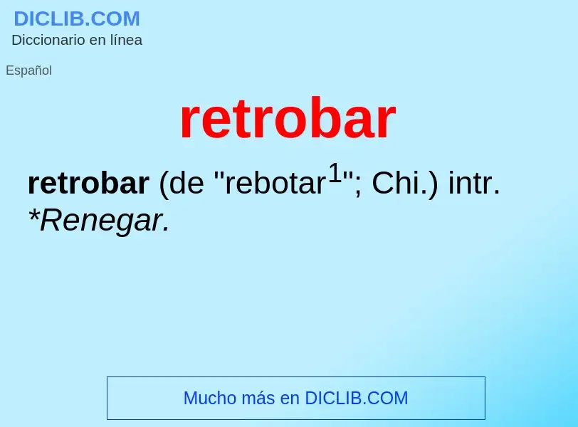 Что такое retrobar - определение