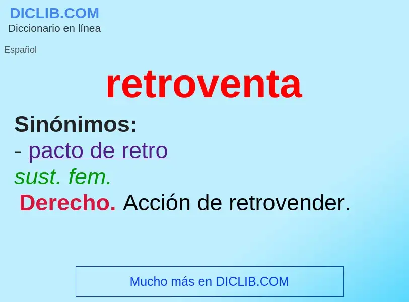 Wat is retroventa - definition