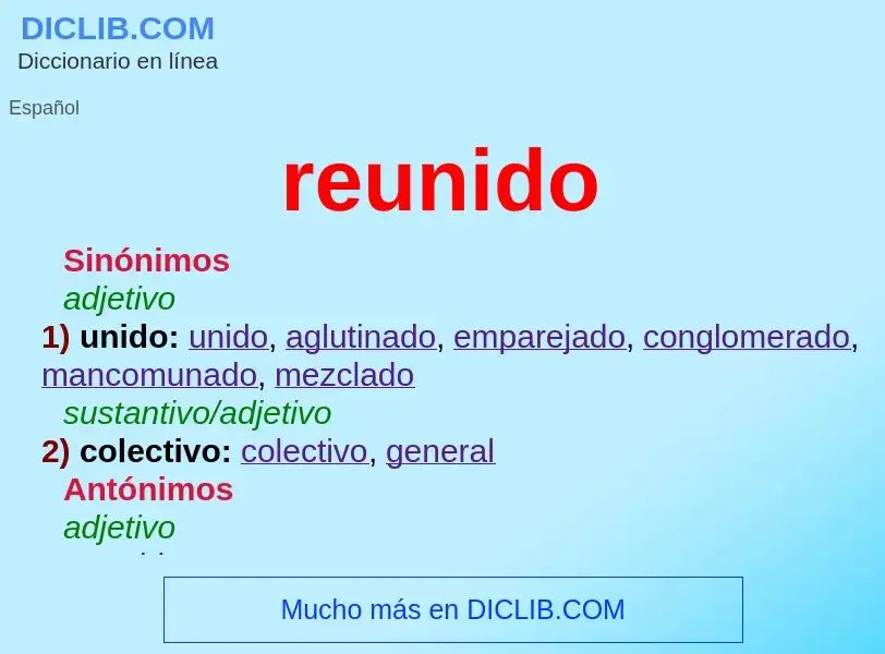 Wat is reunido - definition