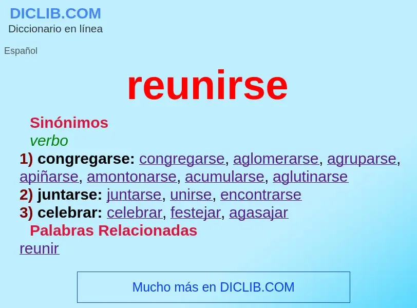 Wat is reunirse - definition