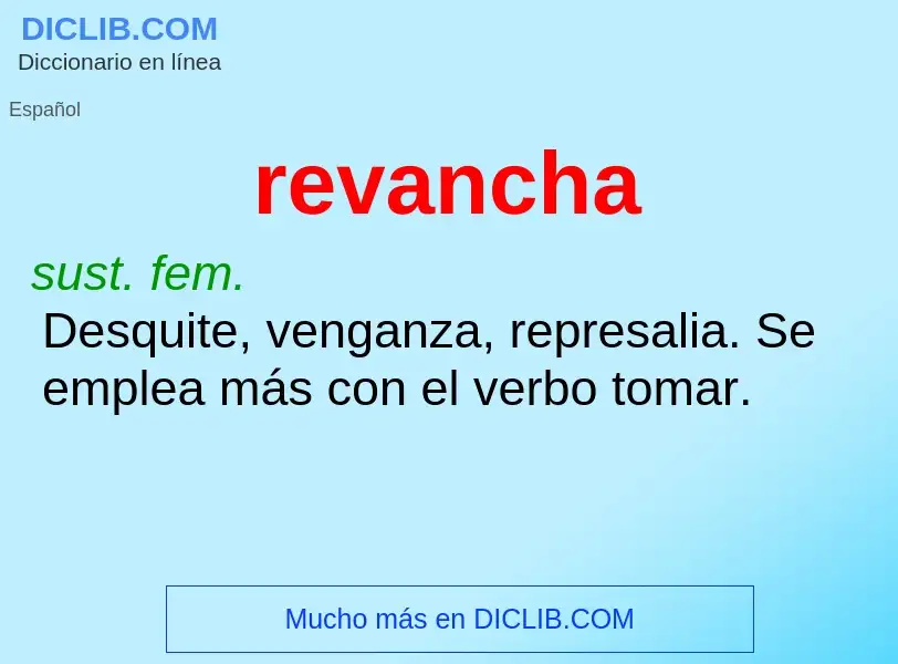 Was ist revancha - Definition