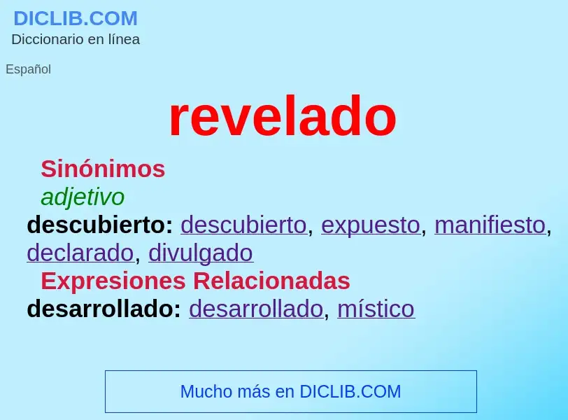 Wat is revelado - definition