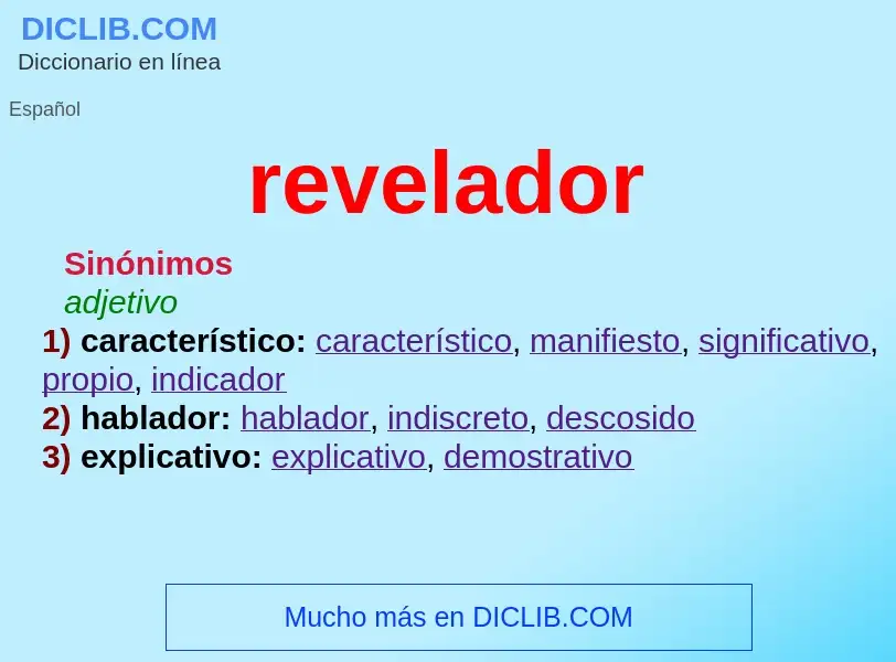 What is revelador - meaning and definition