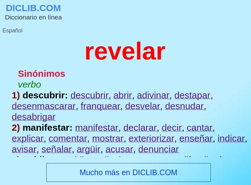 What is revelar - definition