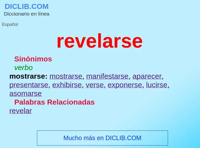 Wat is revelarse - definition