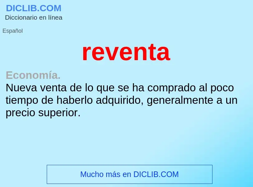 What is reventa - definition