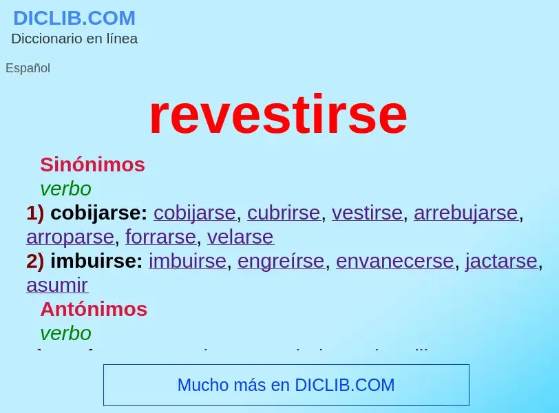 O que é revestirse - definição, significado, conceito