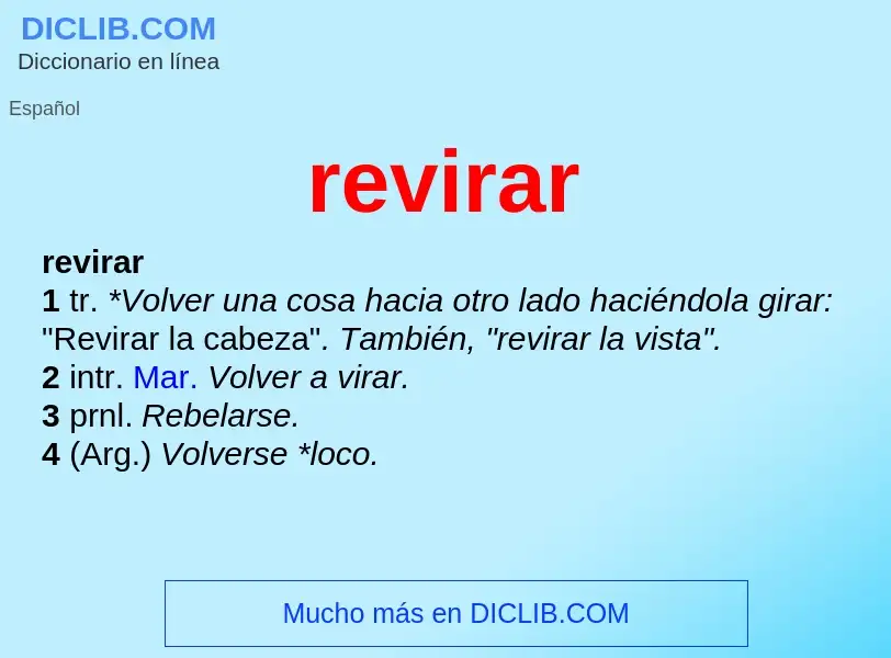 What is revirar - definition