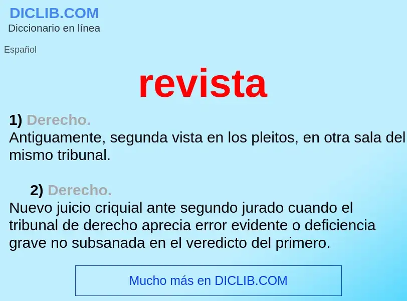 Wat is revista - definition