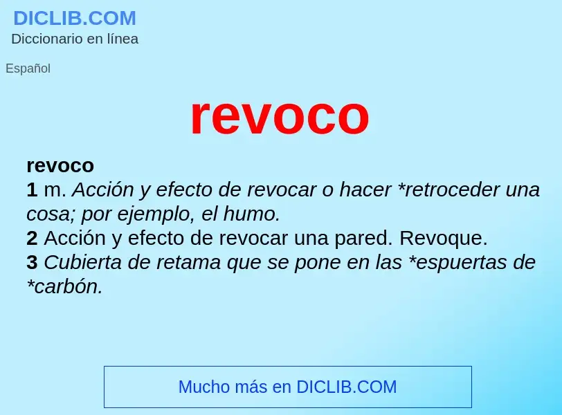 ¿Qué es revoco? - significado y definición