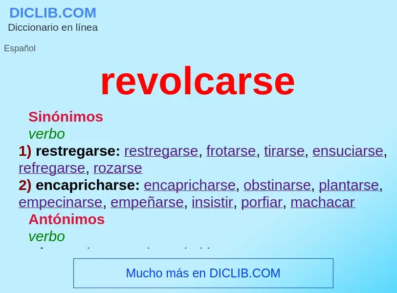 What is revolcarse - meaning and definition