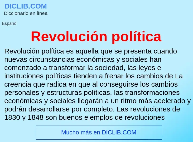 ¿Qué es Revolución política? - significado y definición