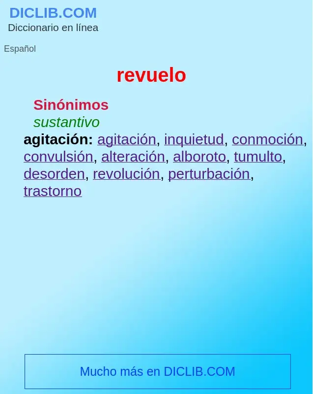 Wat is revuelo - definition