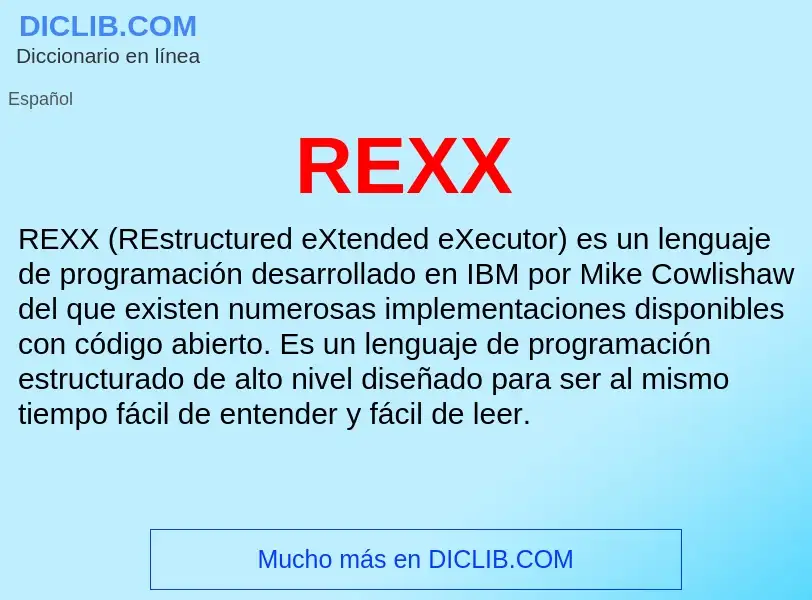 Wat is REXX - definition