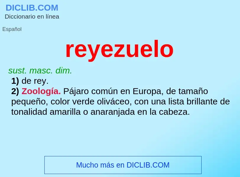 ¿Qué es reyezuelo? - significado y definición