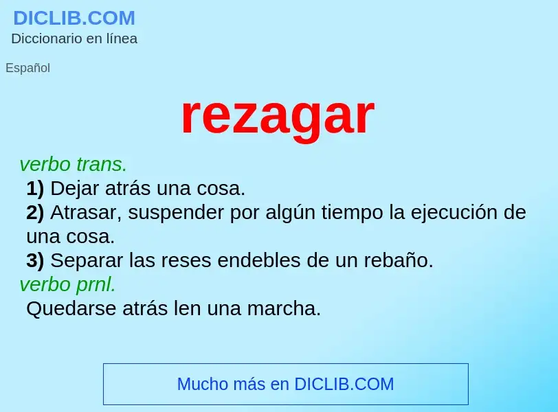 Wat is rezagar - definition