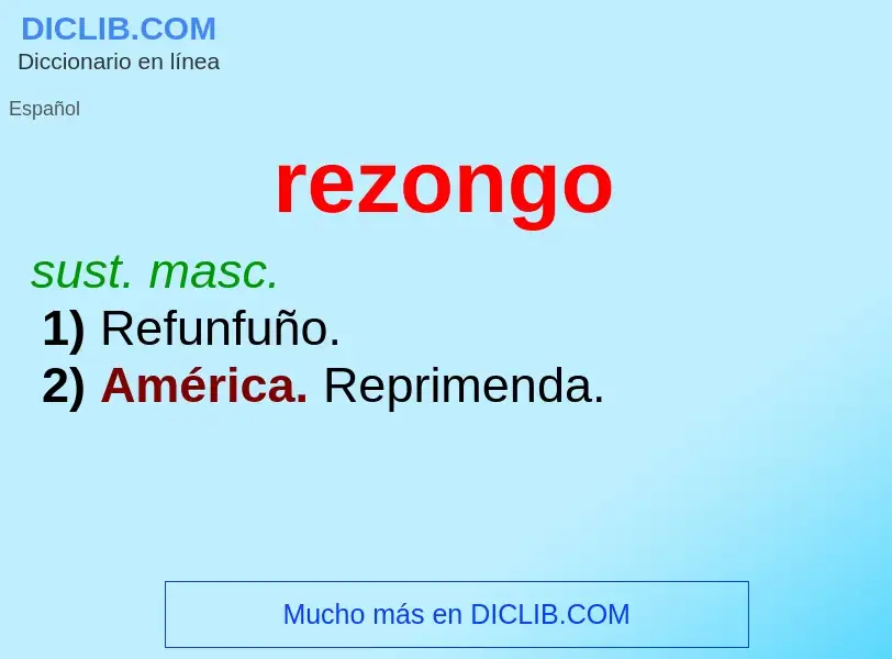 What is rezongo - meaning and definition