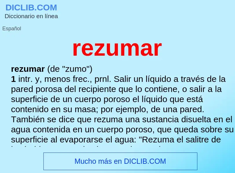 What is rezumar - meaning and definition