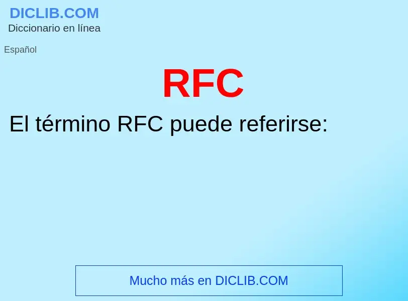 Wat is RFC - definition