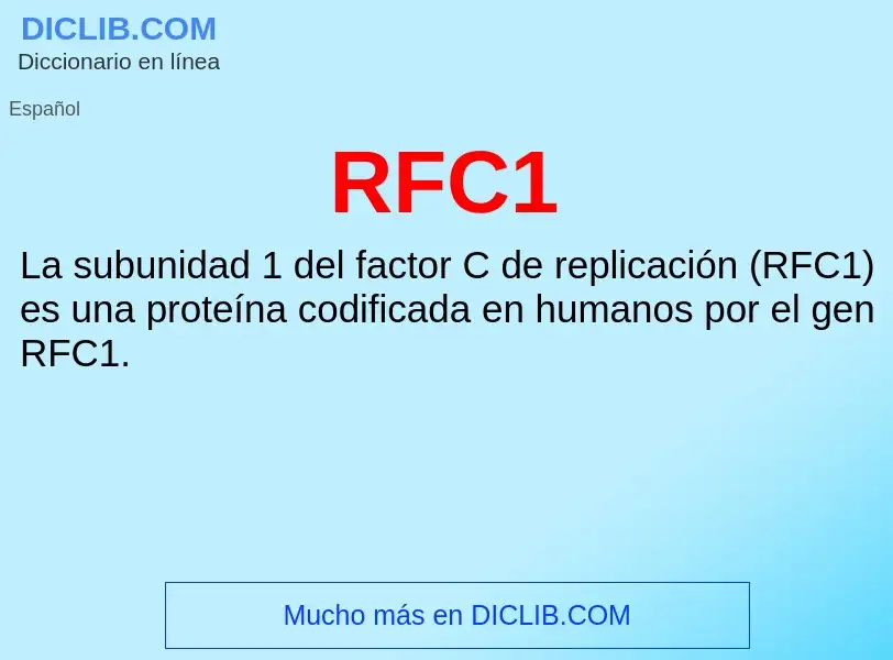 ¿Qué es RFC1? - significado y definición