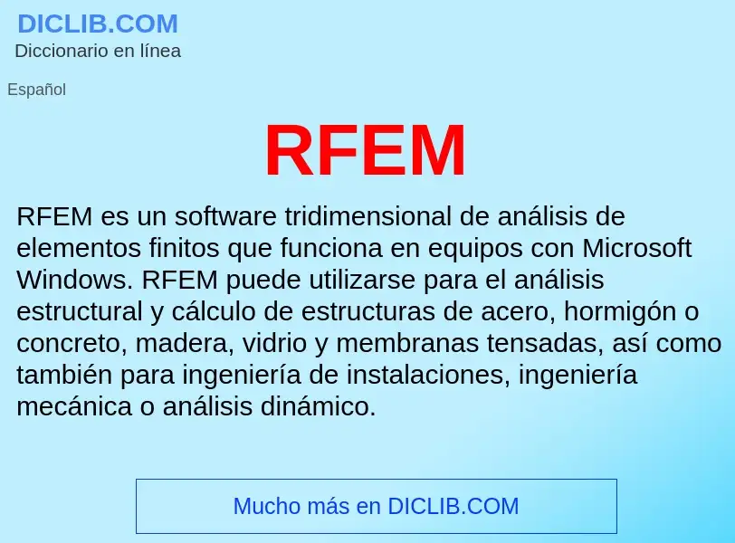 ¿Qué es RFEM? - significado y definición