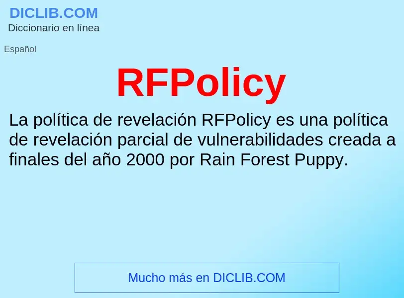 Wat is RFPolicy - definition